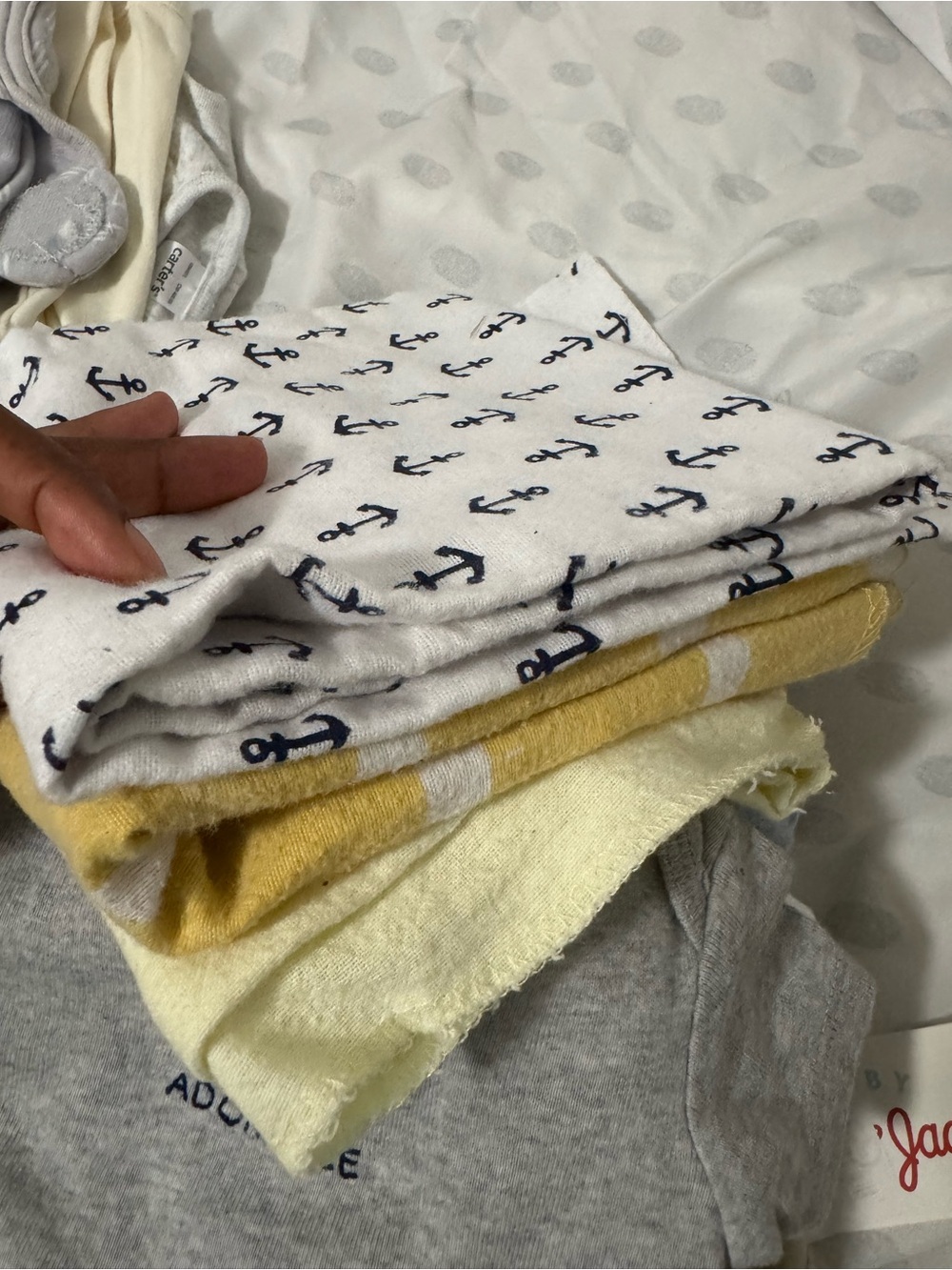 HUGE NEWBORN BUNDLE: tops, pants, swaddles, onesies- everything you’d need ! - Picture 7 of 7